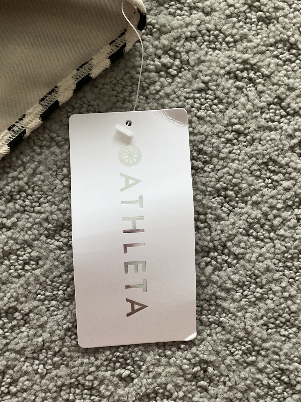 Athleta Black & Cream Striped Bikini Bottom 0473 - Picture 4 of 6